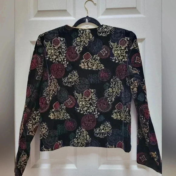 Norton McNaughton Button Down Jacket with Floral Print Size 6 - Picture 2 of 4
